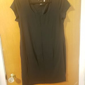 H&M SIZE L Black T-shirt Dress Cotton stretch